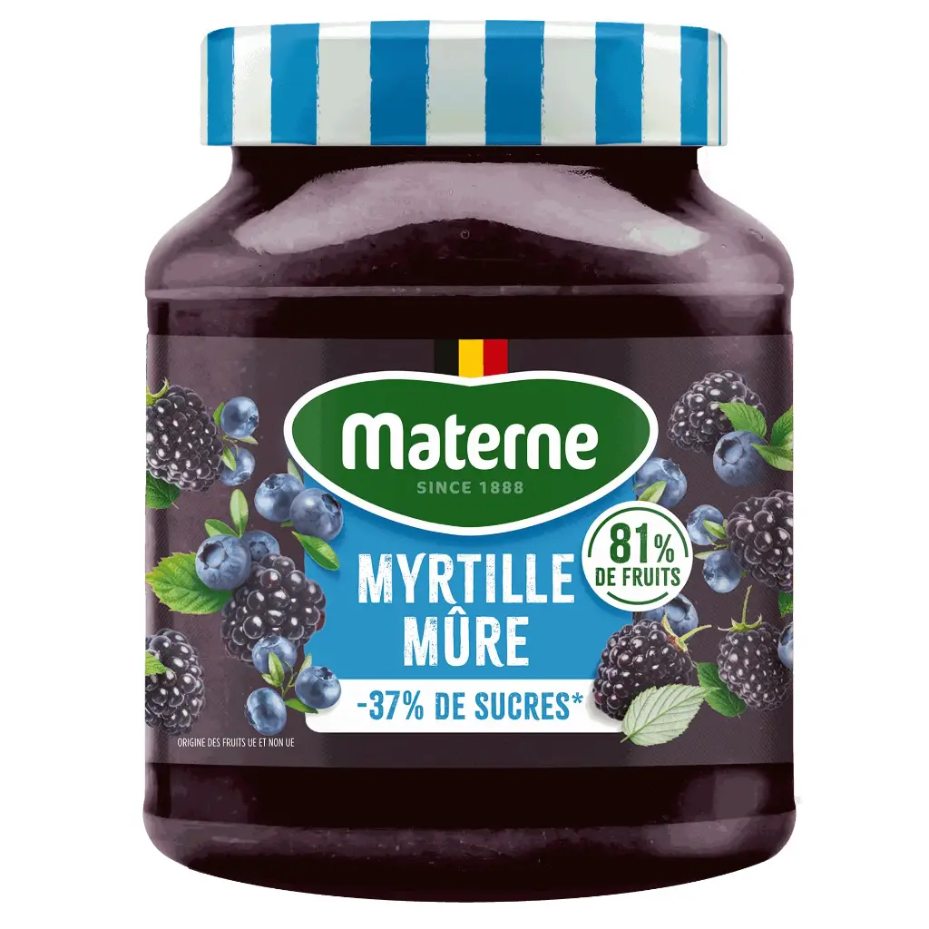 Fruits à tartiner Myrtille-Mûre 8x335g 