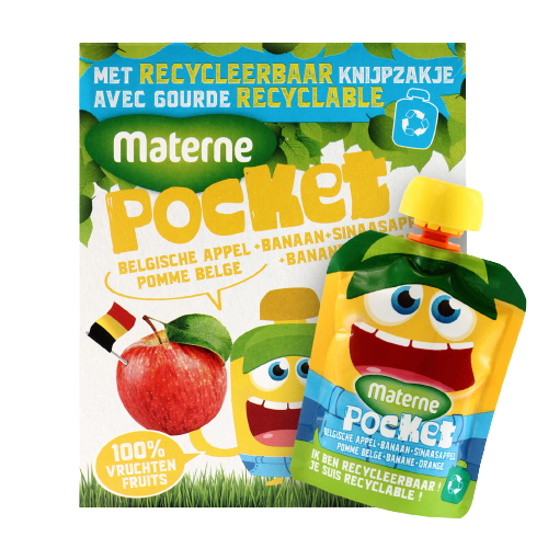 [PO02] Compote Pocket Pommes-Bananes-Oranges 6X (4x90g)