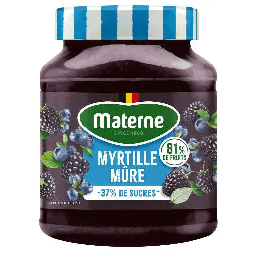 [AL04] Fruits à tartiner Myrtille-Mûre 8x335g 